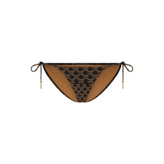 Jersey bikini slip with monogram
