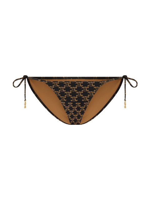 Jersey bikini slip with monogram