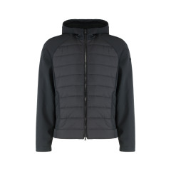 Technical fabric hooded jacket