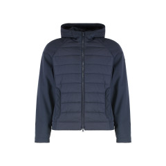 Technical fabric hooded jacket
