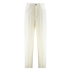 Wool wide-leg trousers