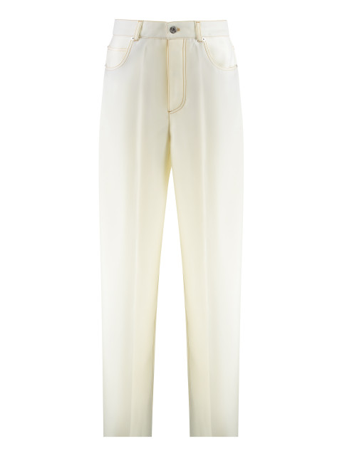 Wool wide-leg trousers