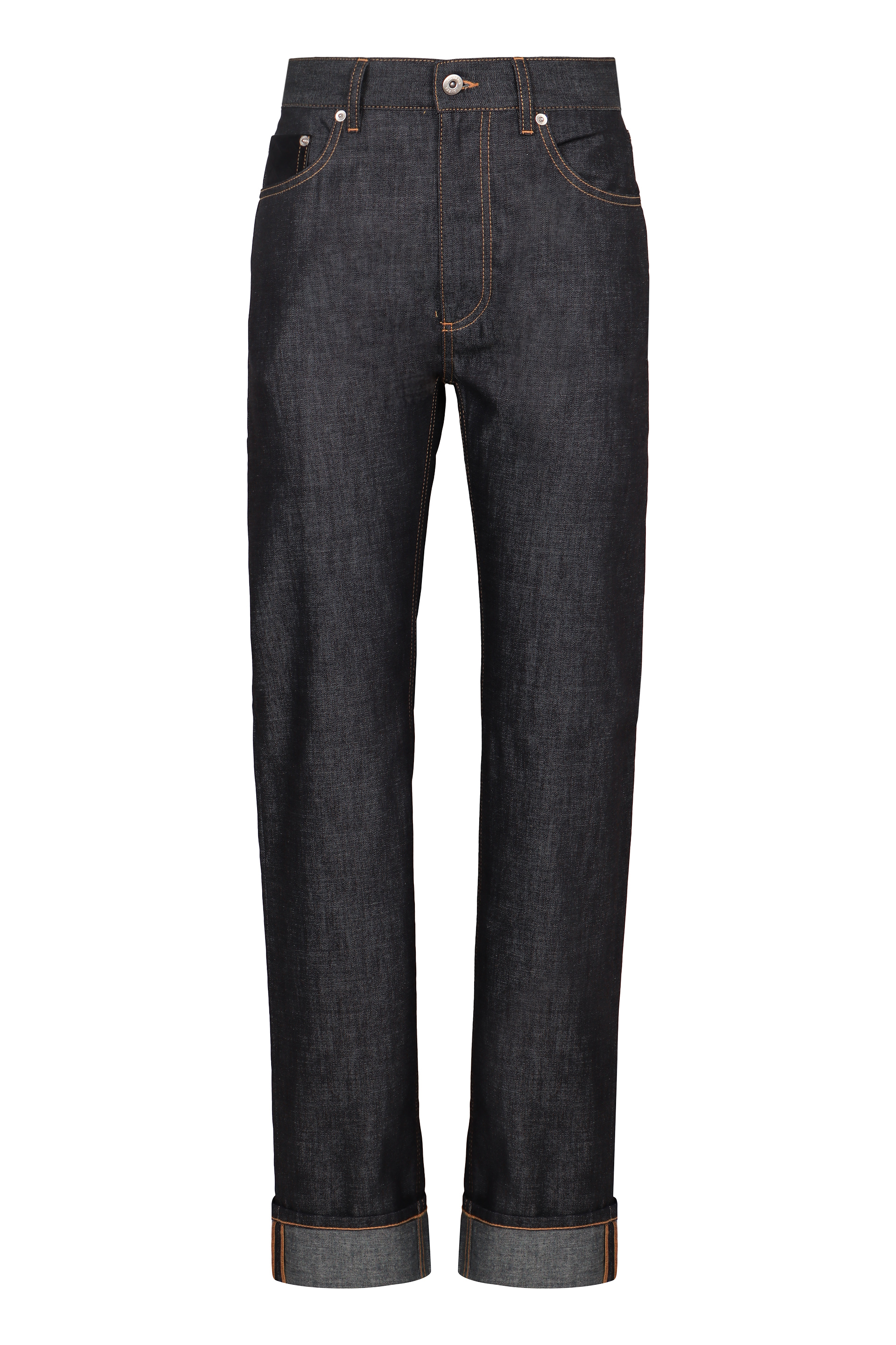 5-pocket straight-leg jeans