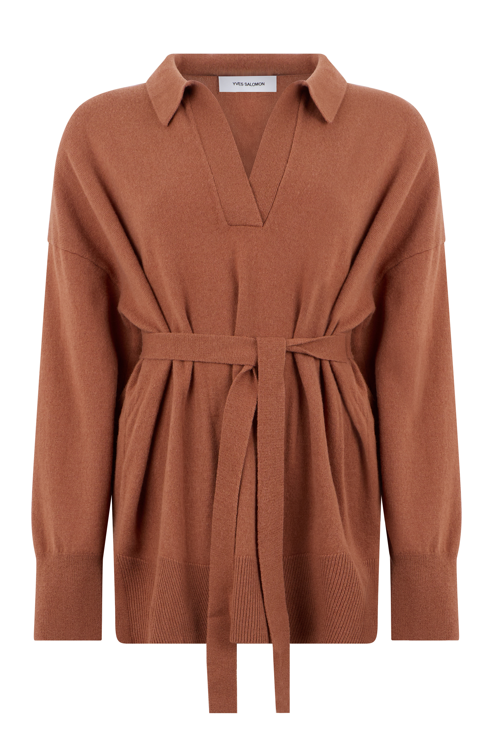 Merino wool polo sweater