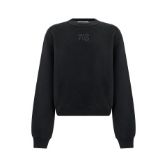 Crew neck sweatshirt in cotton