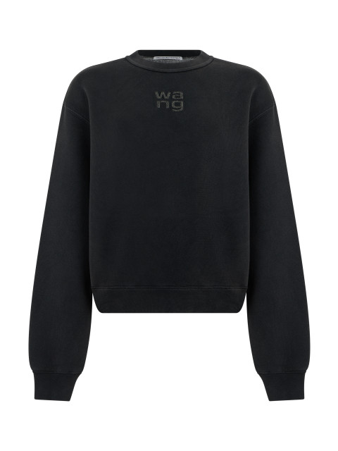 Crew neck sweatshirt in cotton