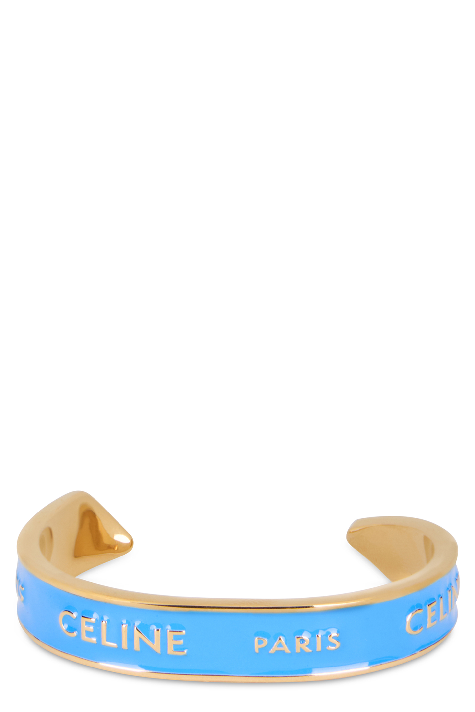 Small rigid bracelet with enamel ribbon