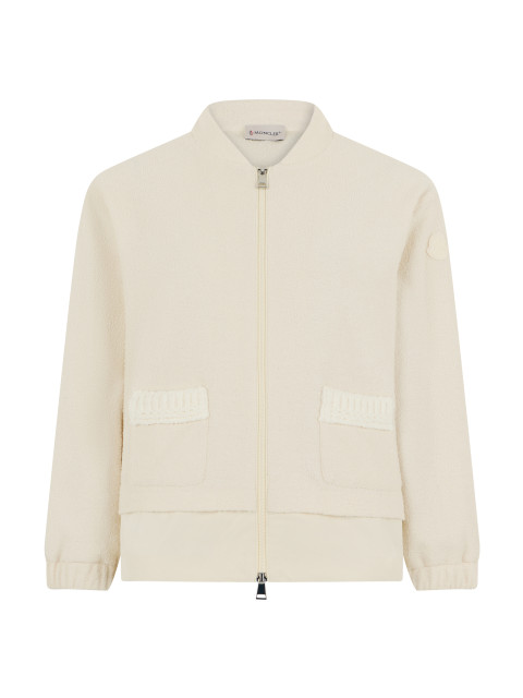 Cardigan in cotton blend with zip