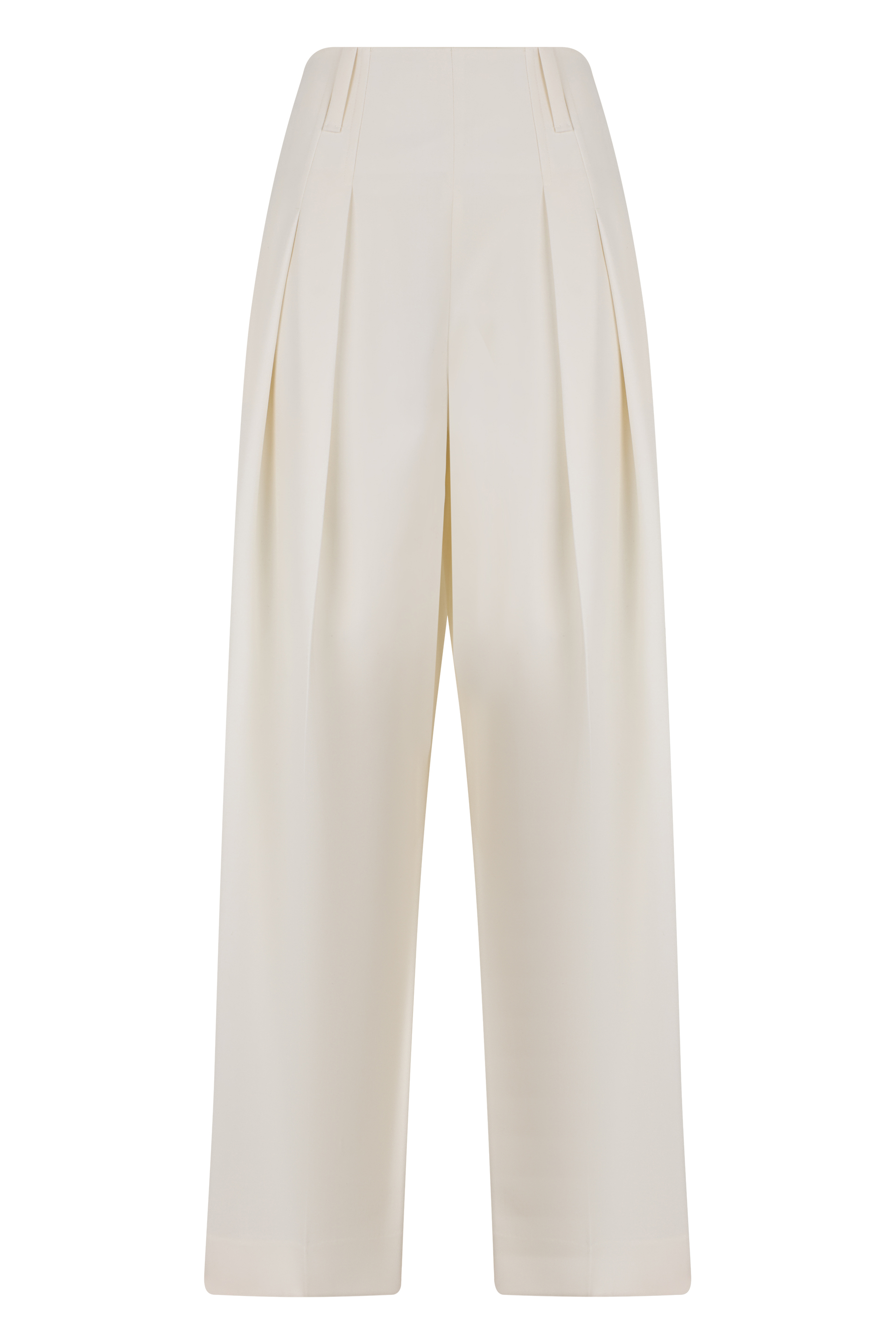 Loose pants with pleats