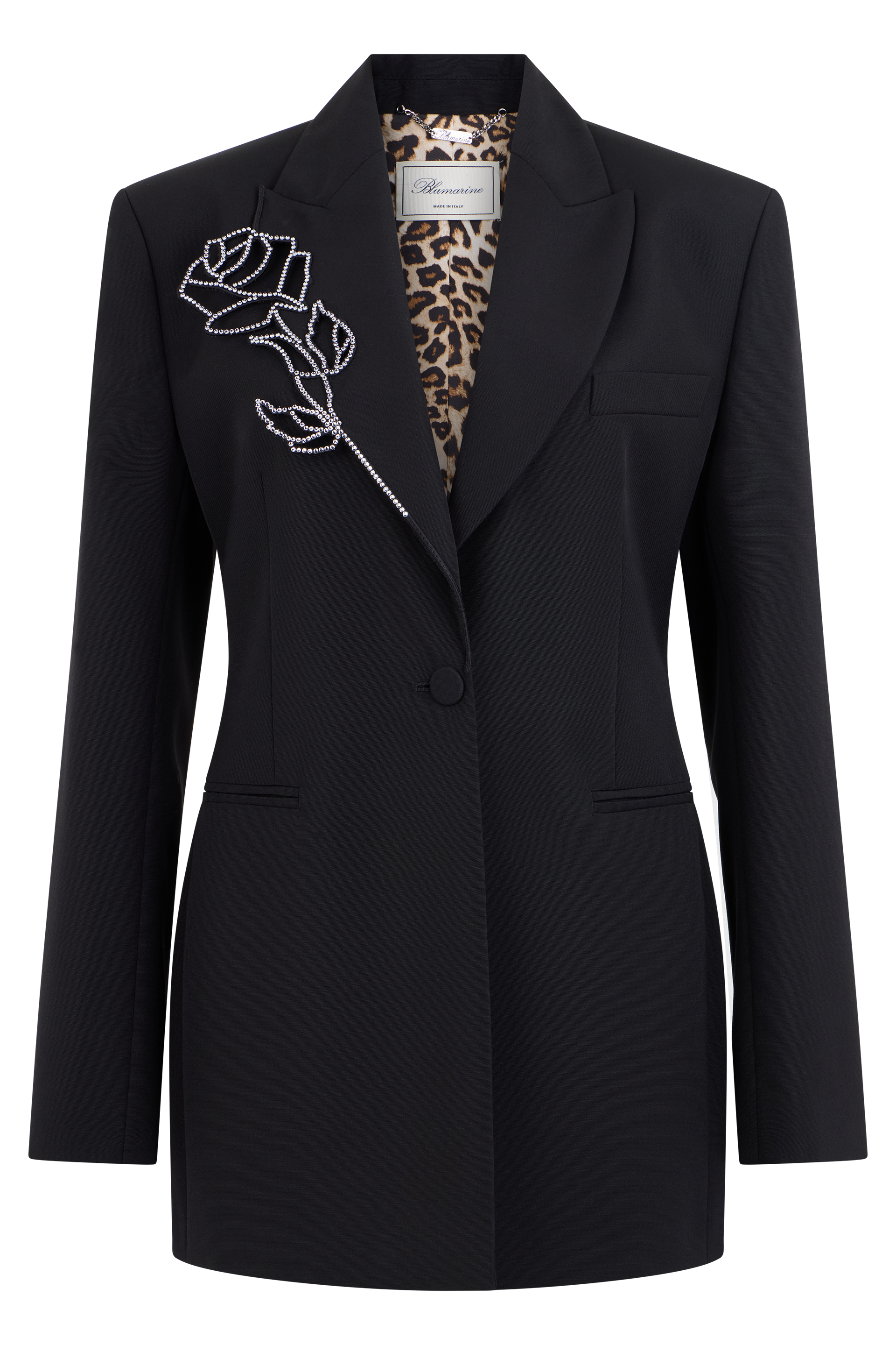 Wool blazer with rose