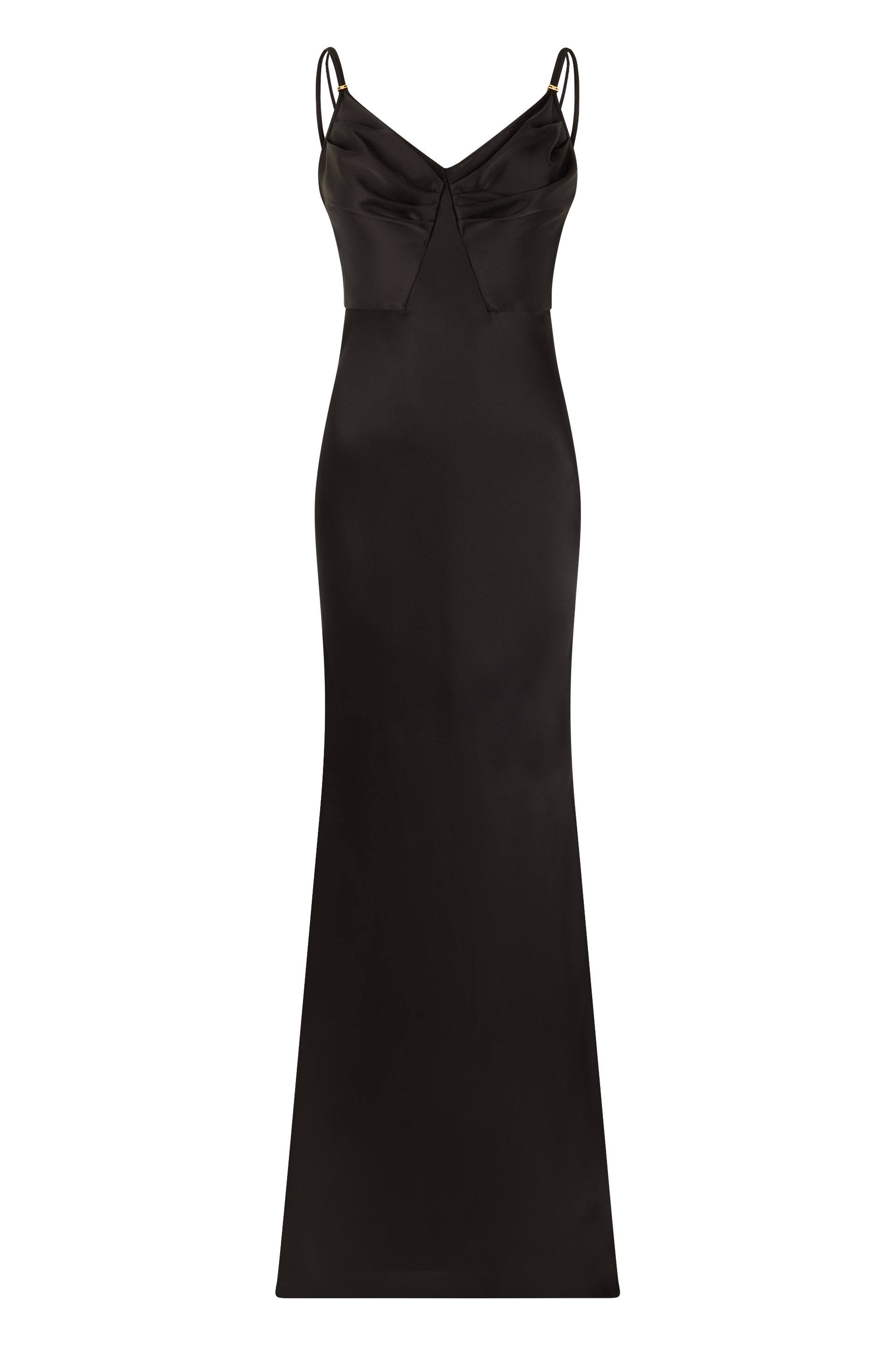 Long dress with V-neck