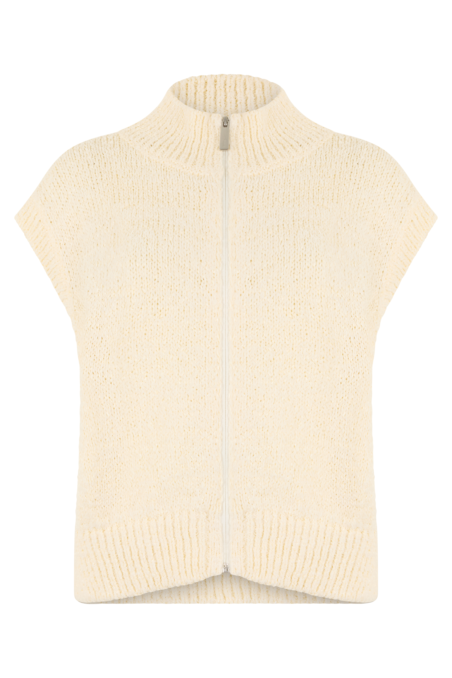 High collar sweater with zip