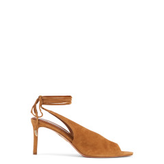 Heeled sandals in suede