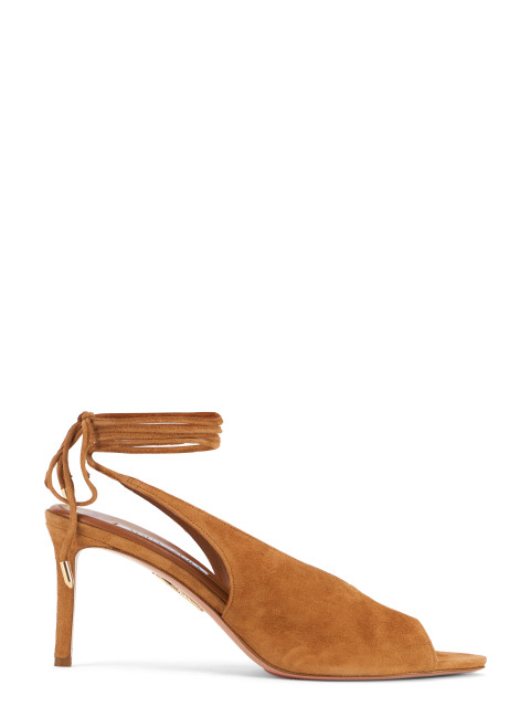 Heeled sandals in suede