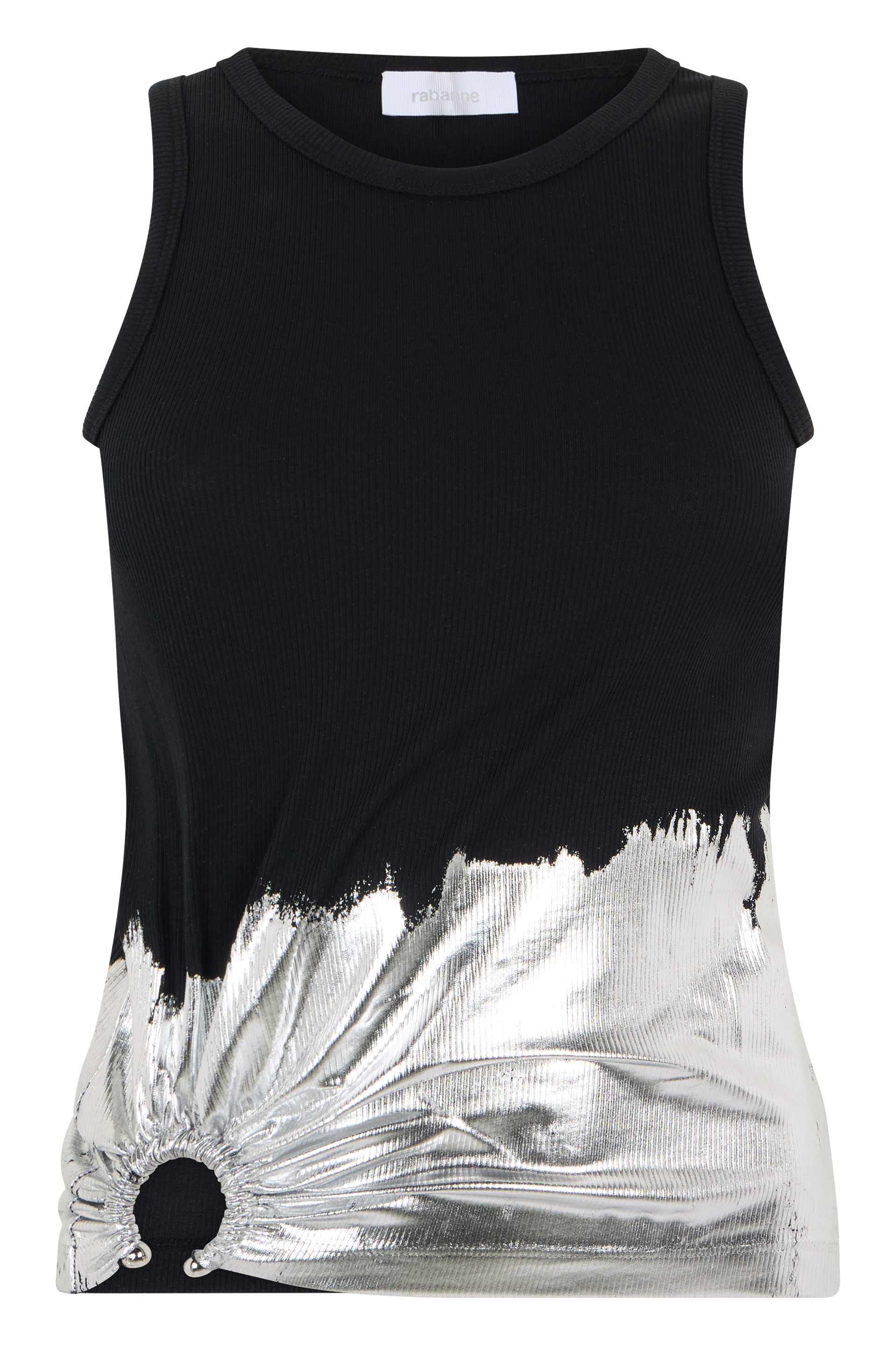 Metallic cotton top