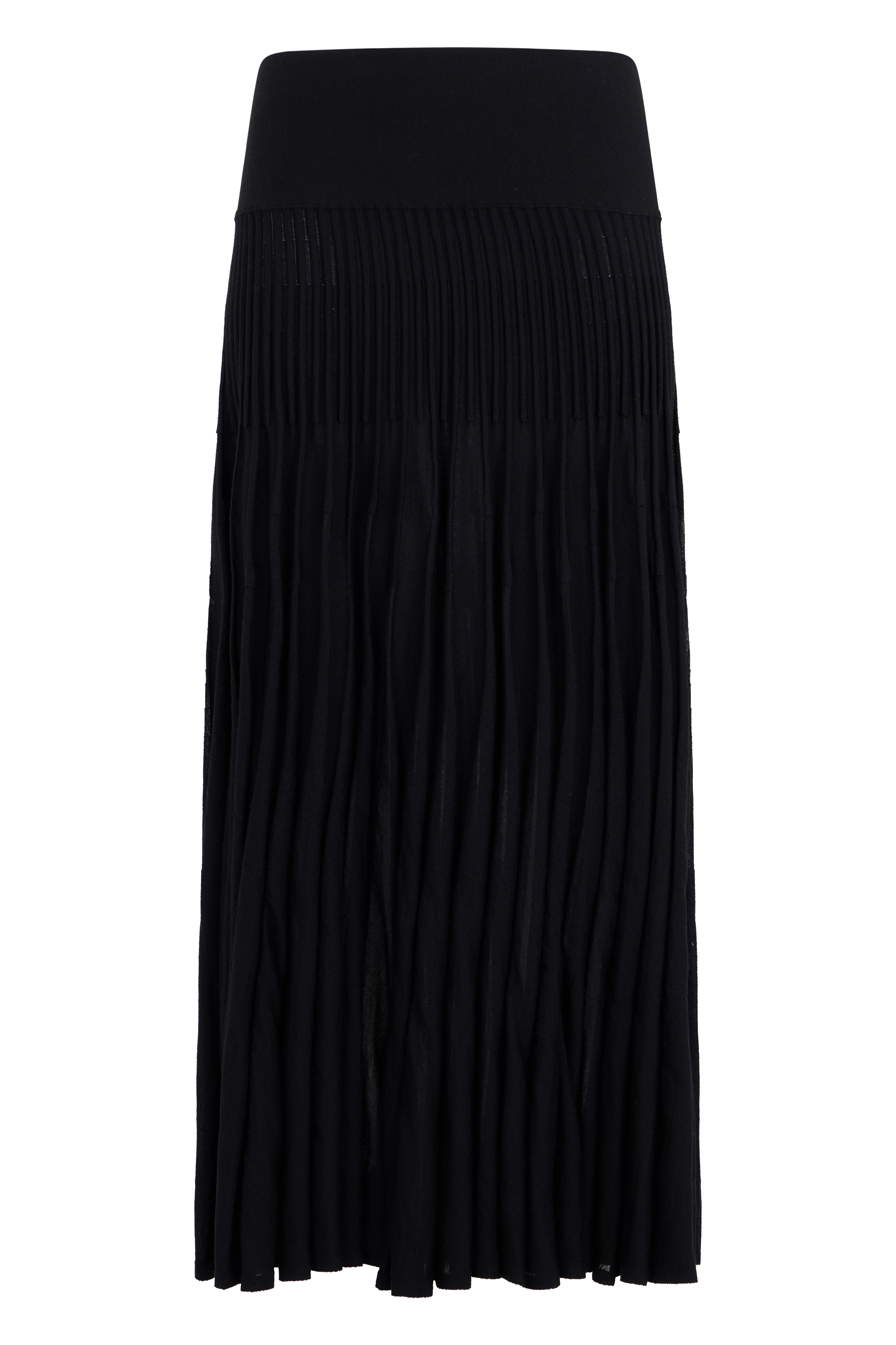 Pleated wool skirt