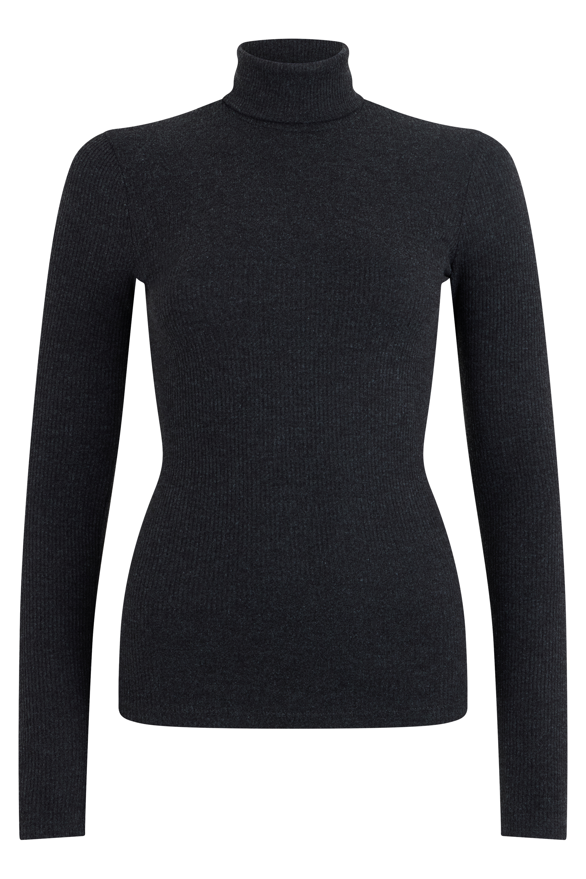 Turtleneck sweater with ribbing