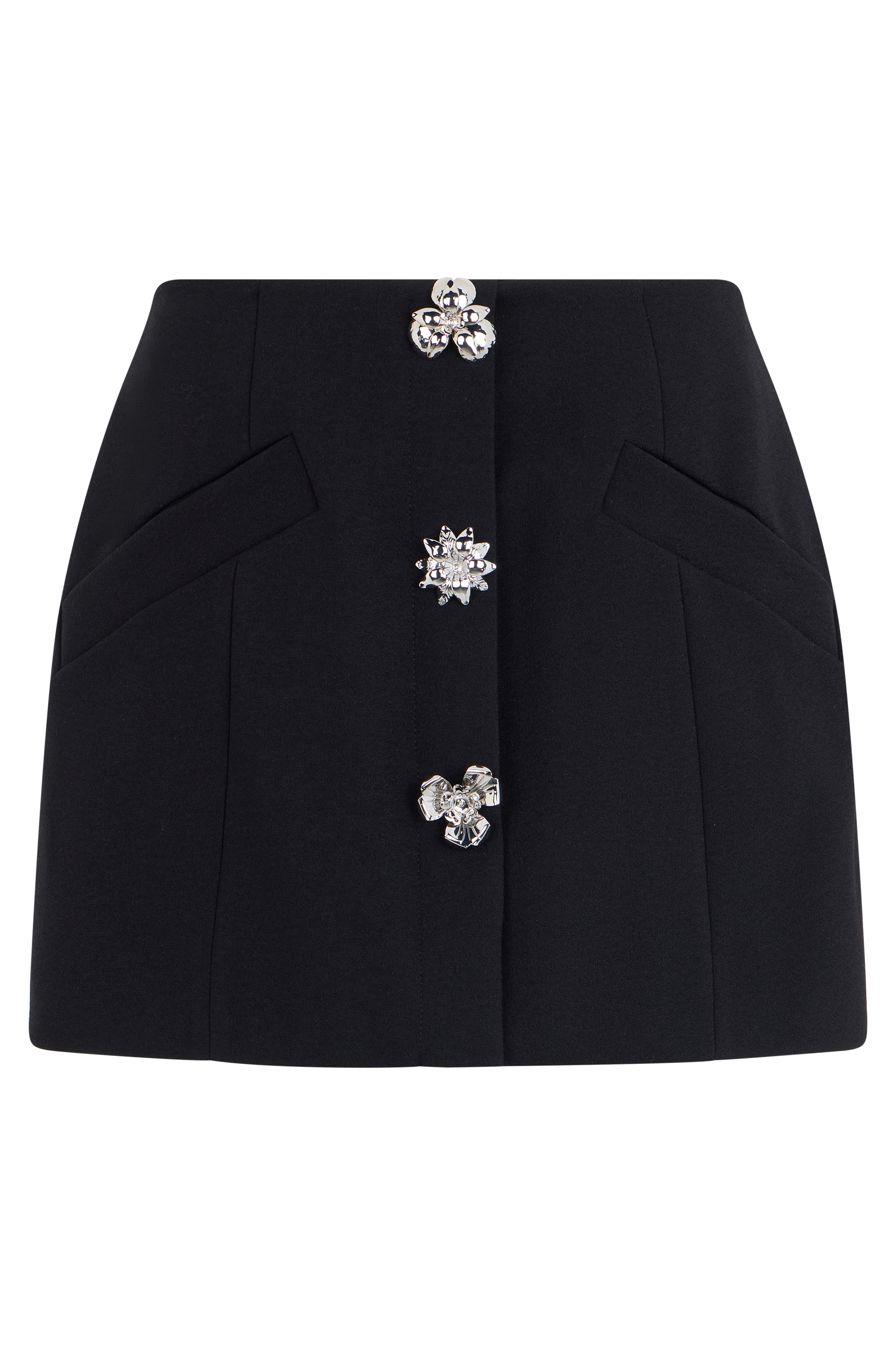 Short skirt with decorative buttons