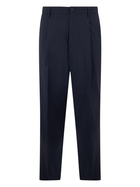 Straight pants in wool blend