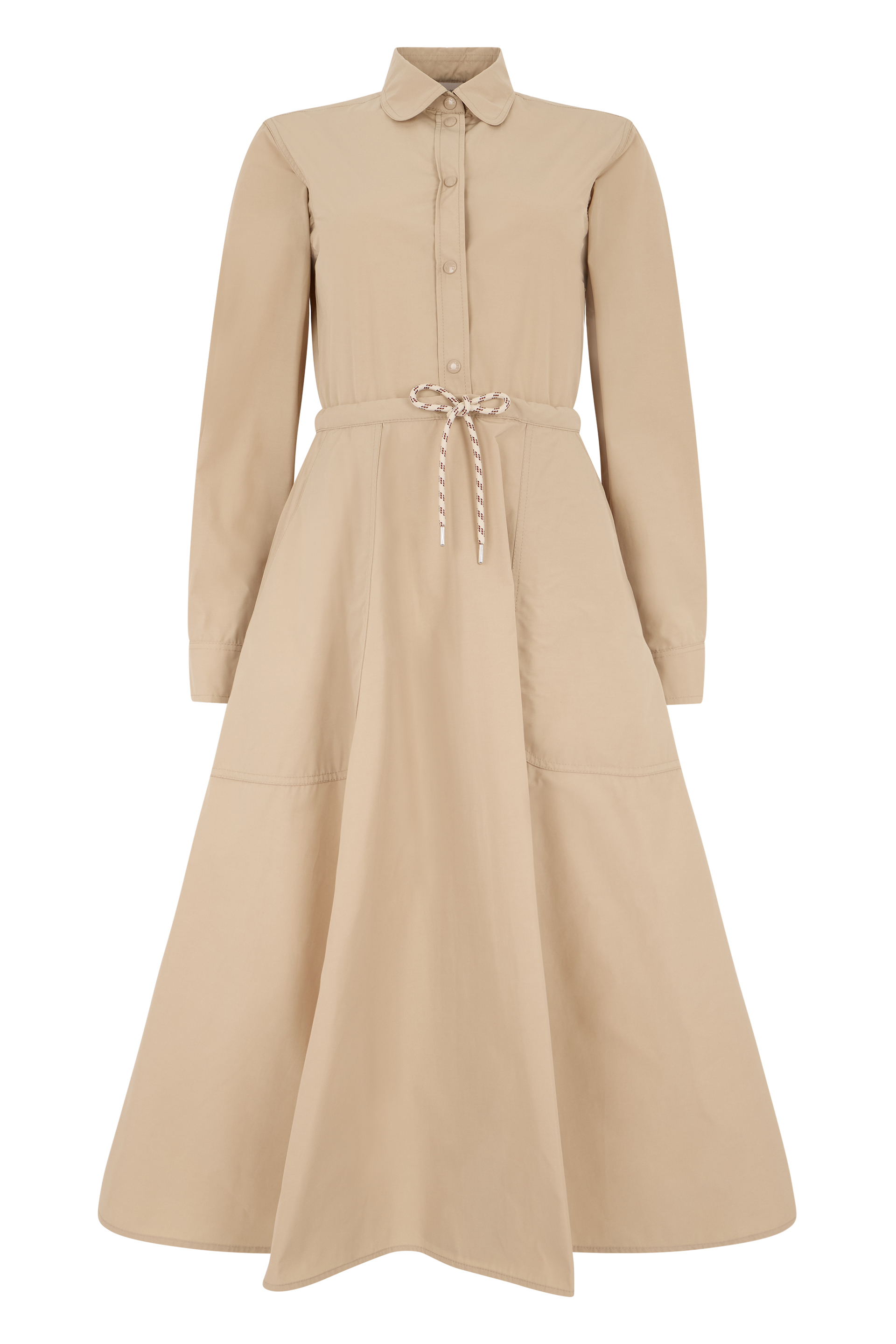 Midi chemisier dress in poplin