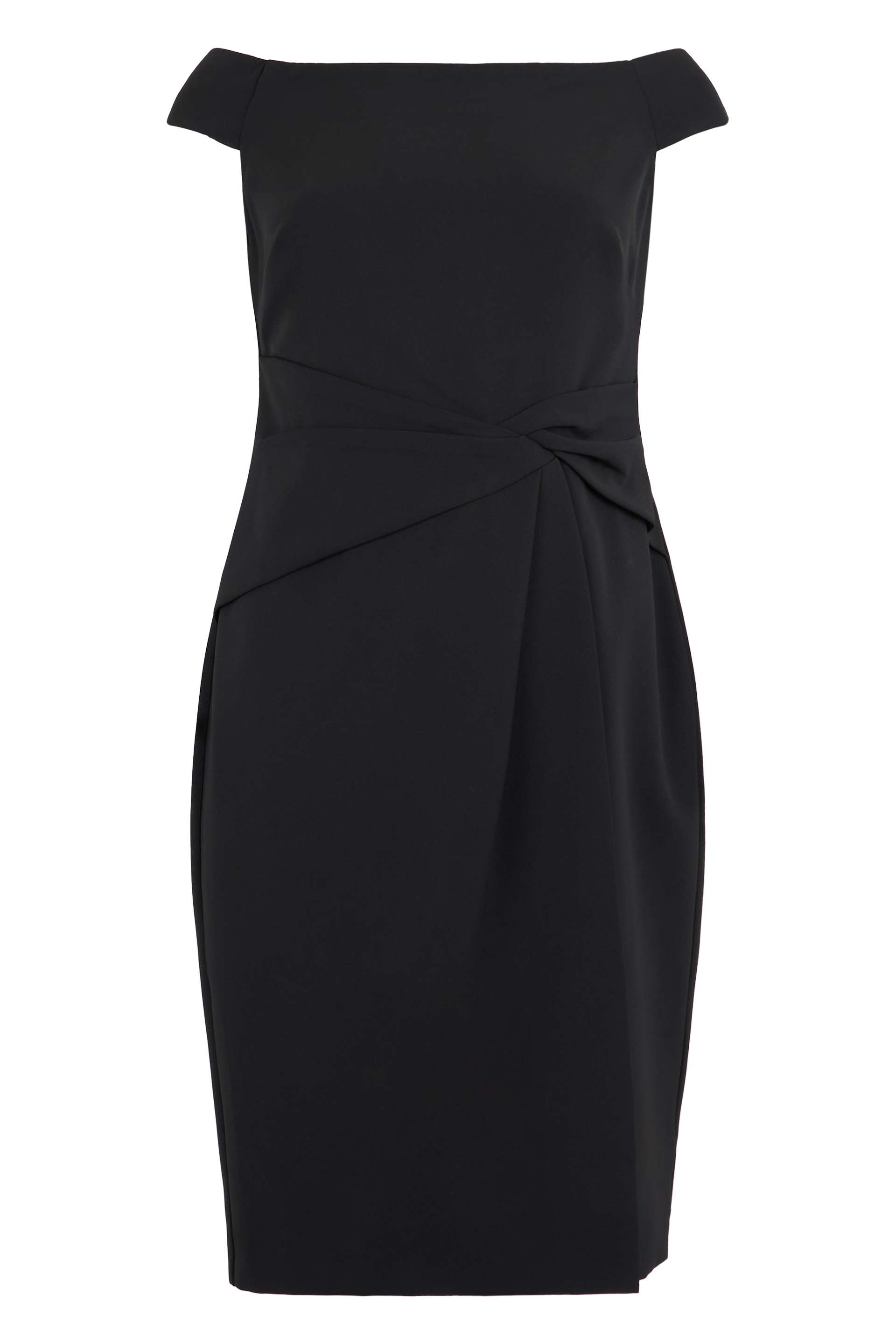 Mini dress with a wide neckline