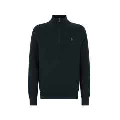 Cotton pique sweatshirt with zip