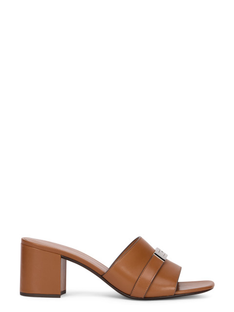 Heeled sandal in leather LeeLee