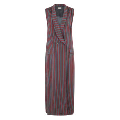 Long draped dress with a V-neck