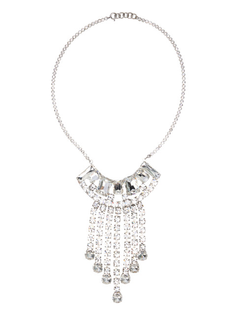 Pendant necklace with rhinestones
