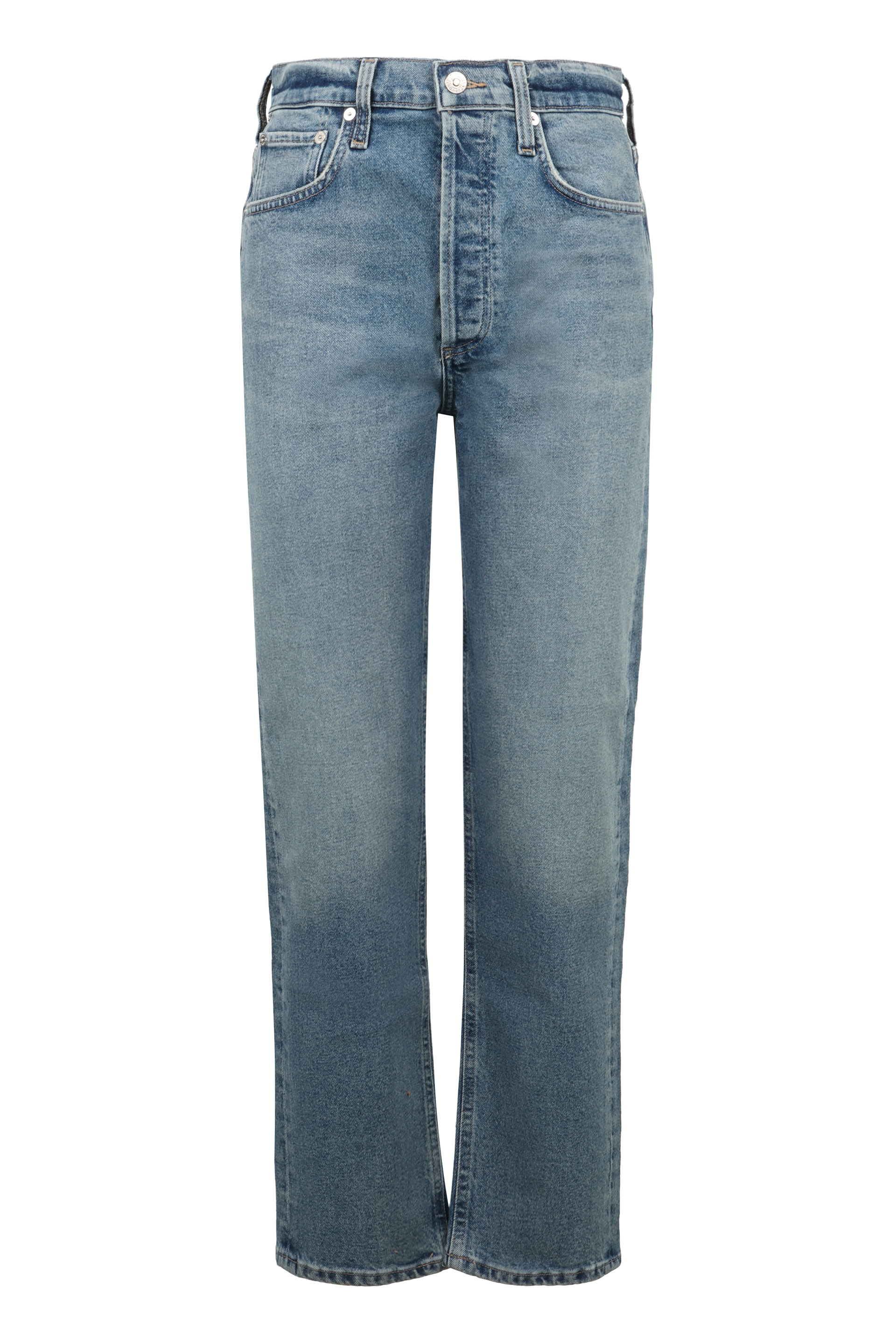 5-pocket straight-leg jeans
