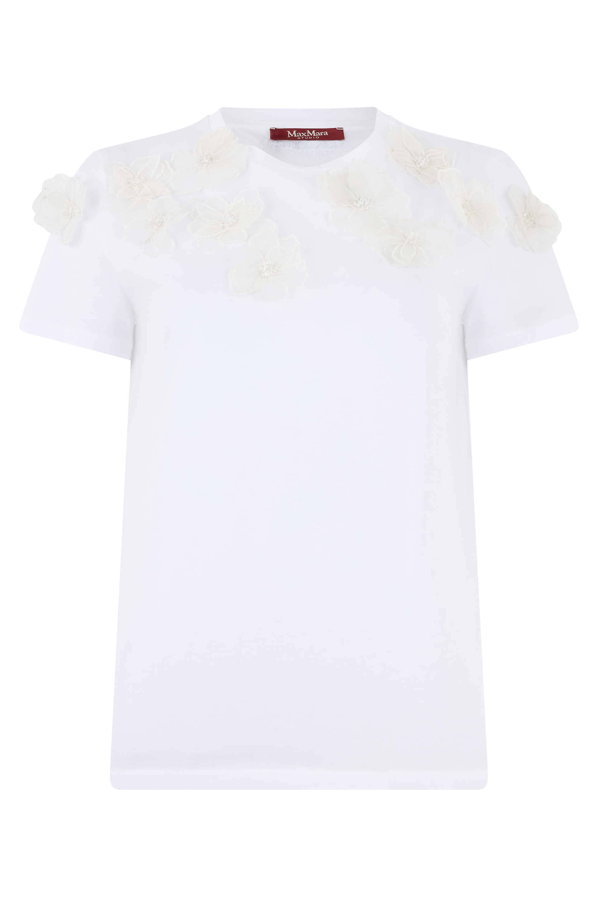 T-shirt with floral applications