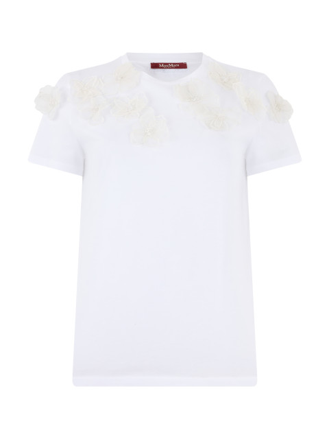 T-shirt with floral applications