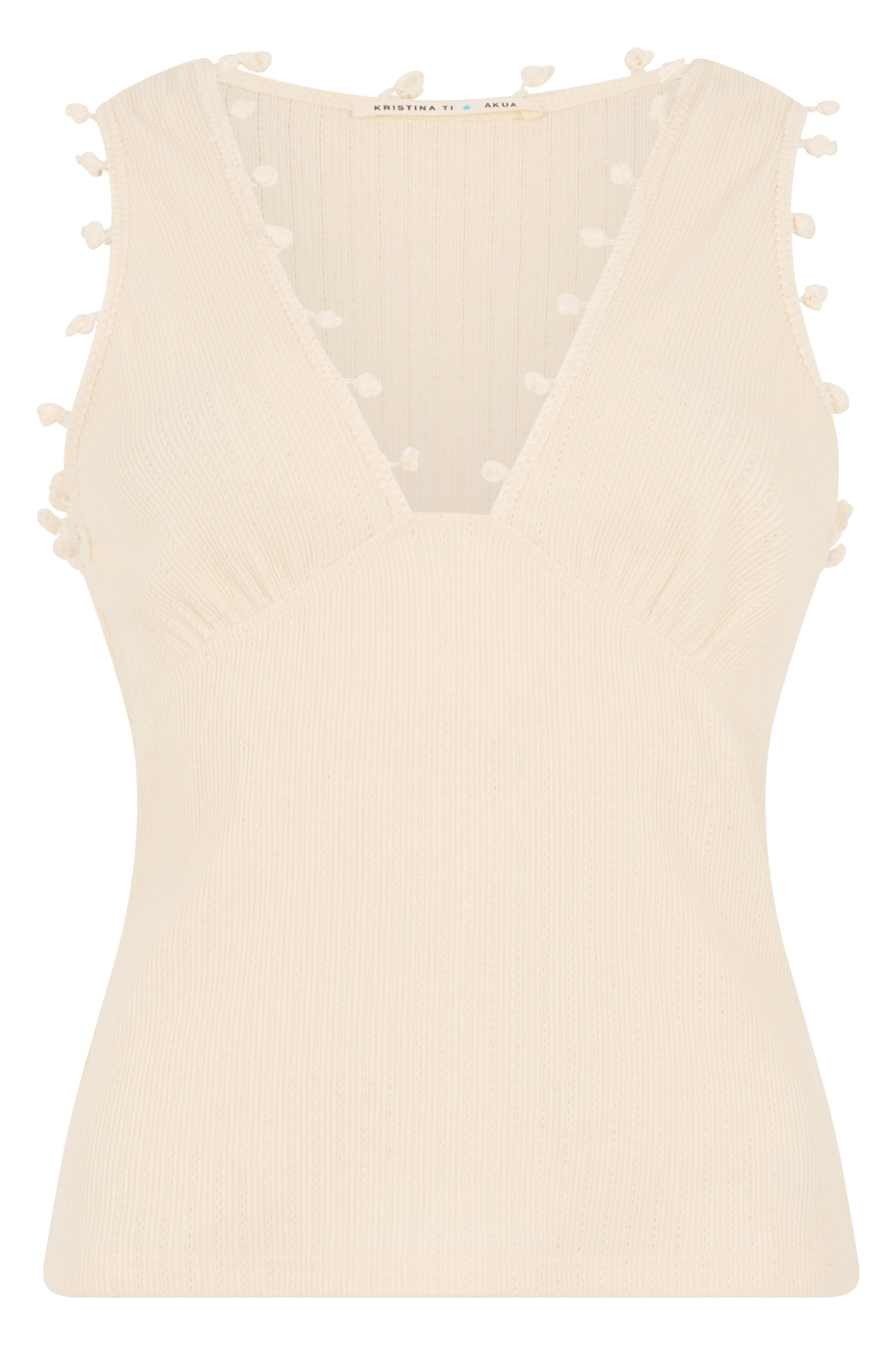 Cotton top with neckline