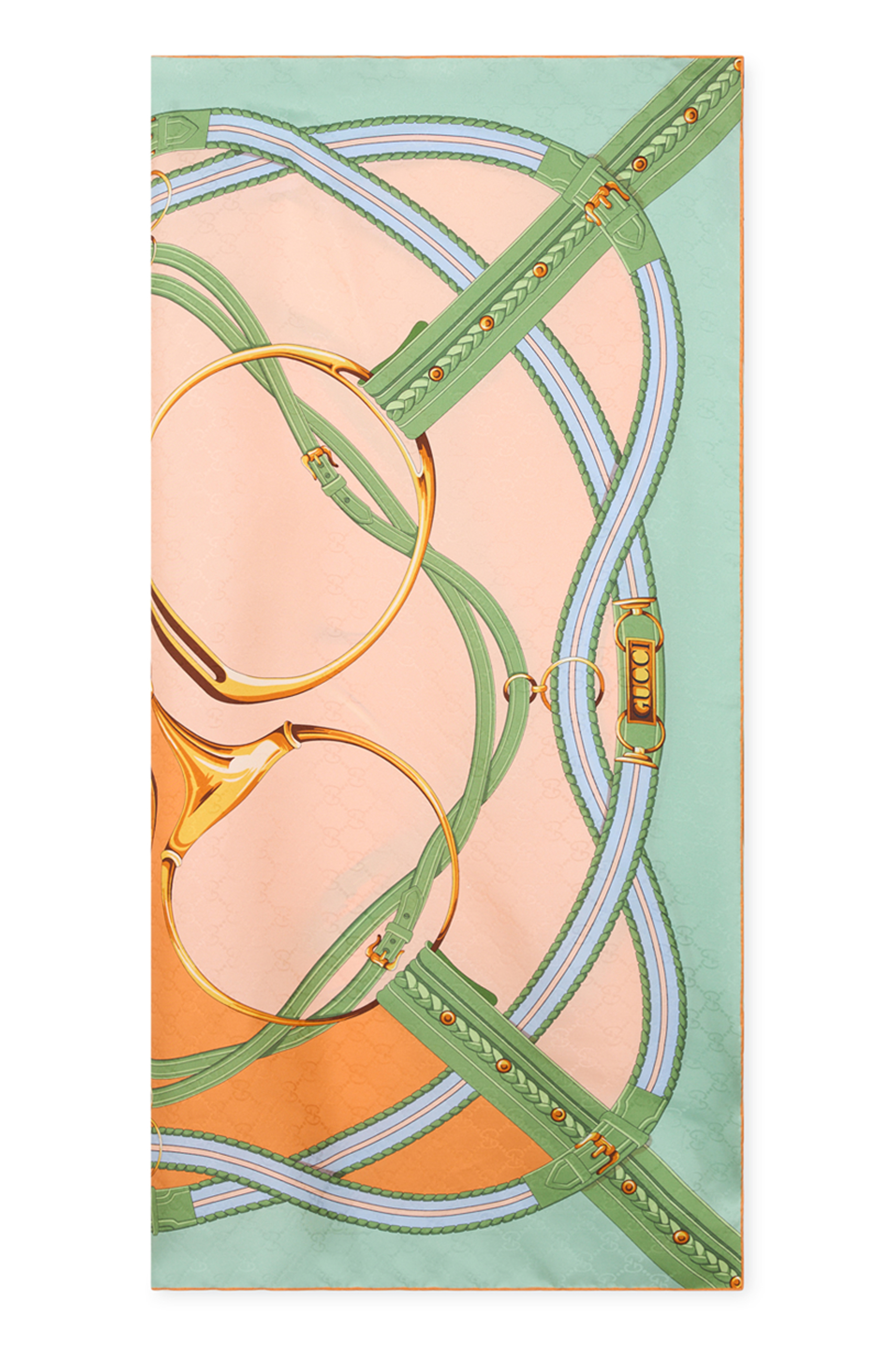 Silk jacquard printed scarf