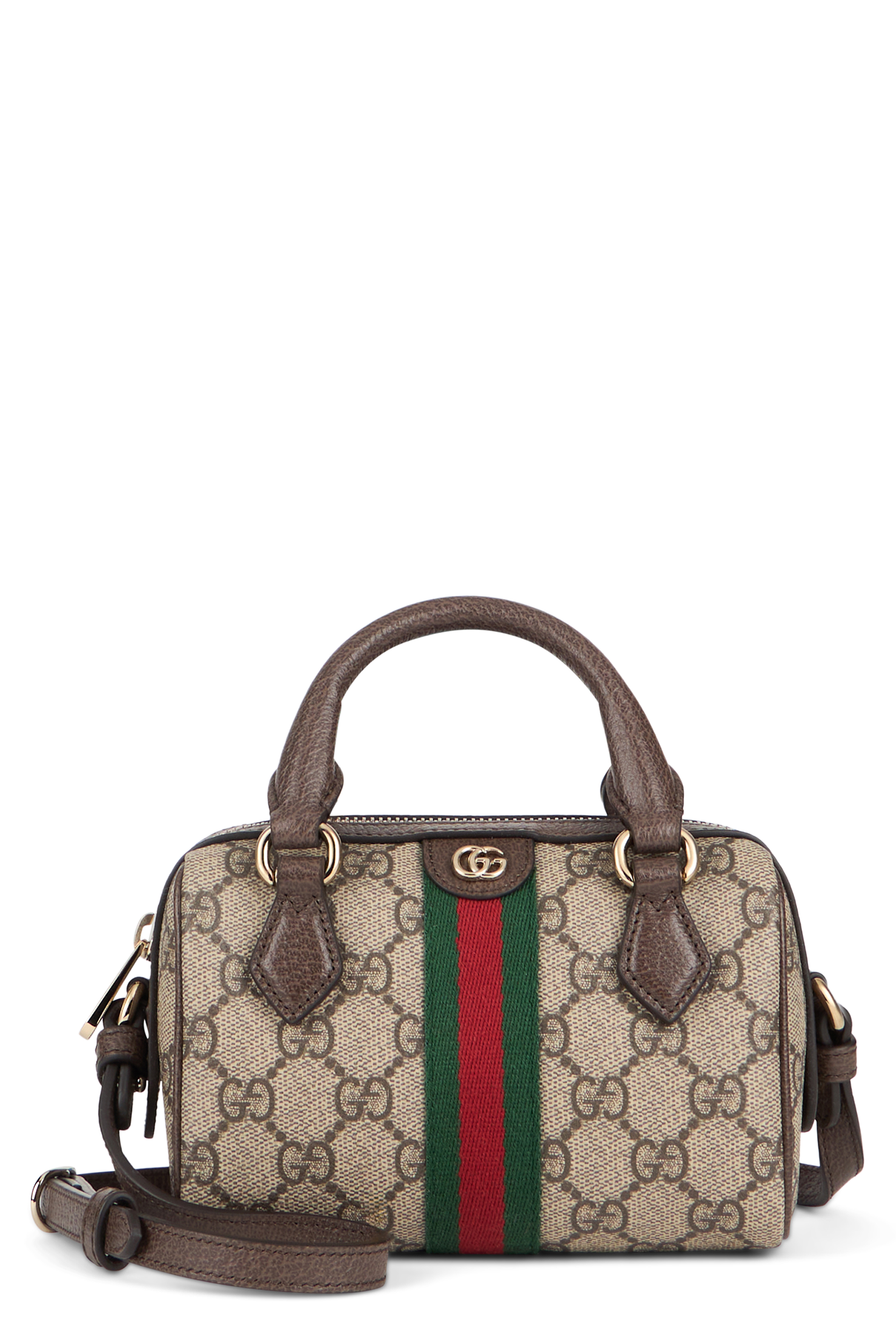 Ophidia mini handbag in printed canvas