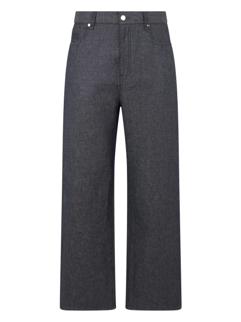 Wide leg denim pants