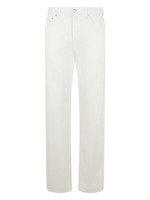 Cotton trousers with clips