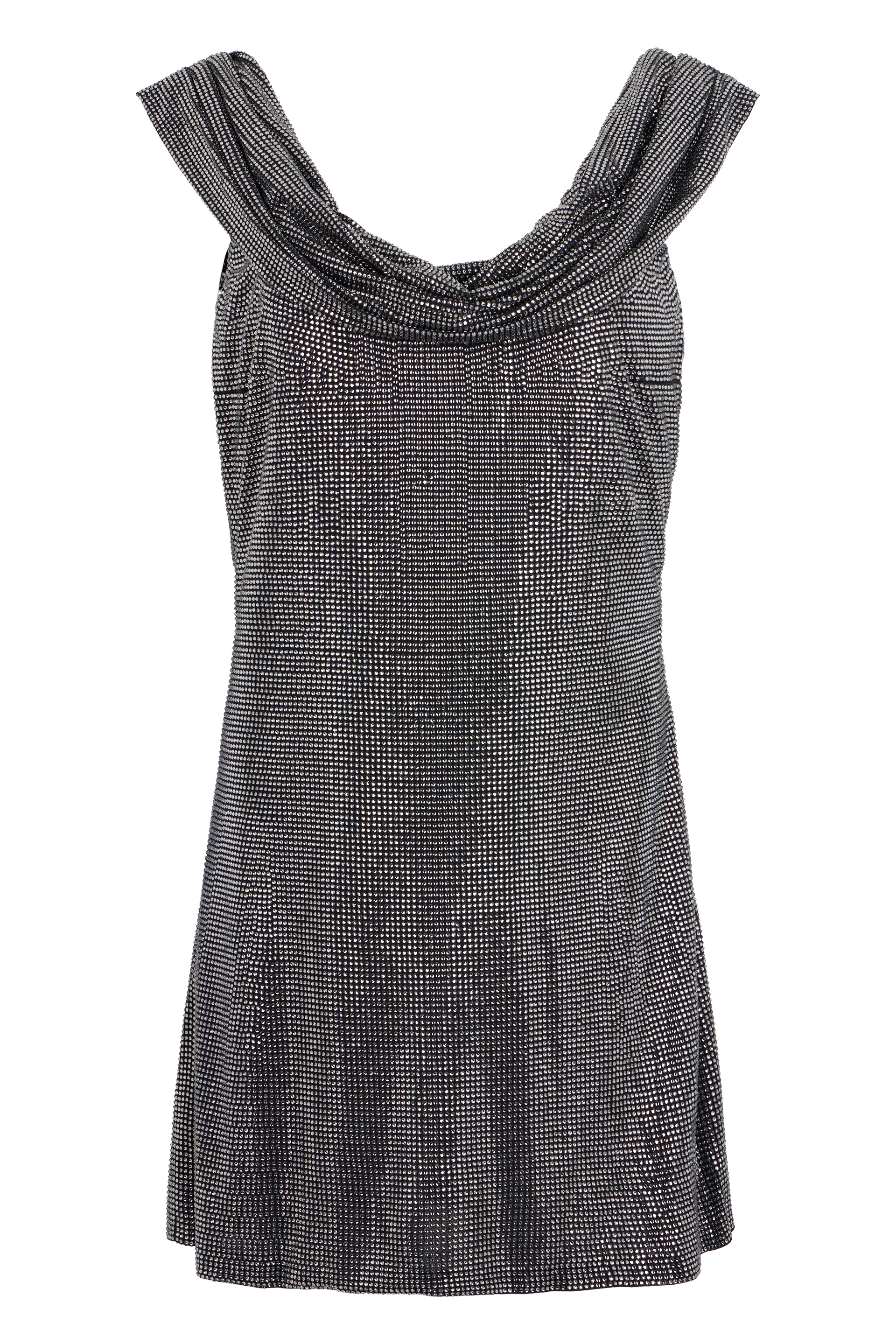 Mini dress with rhinestones
