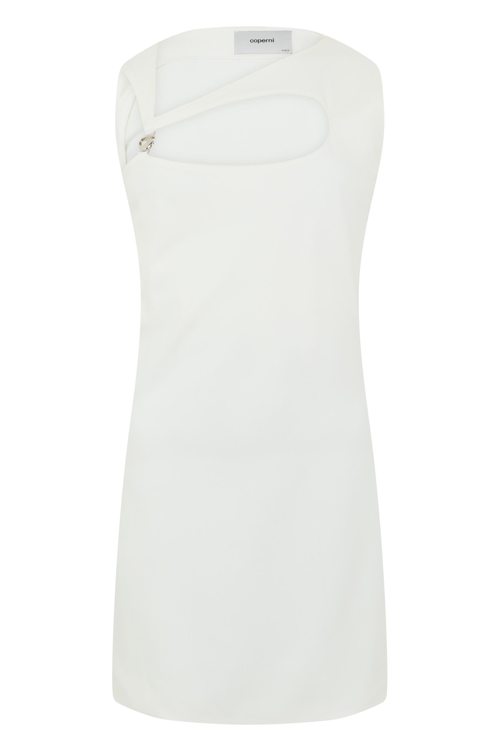 Mini dress with wide neckline