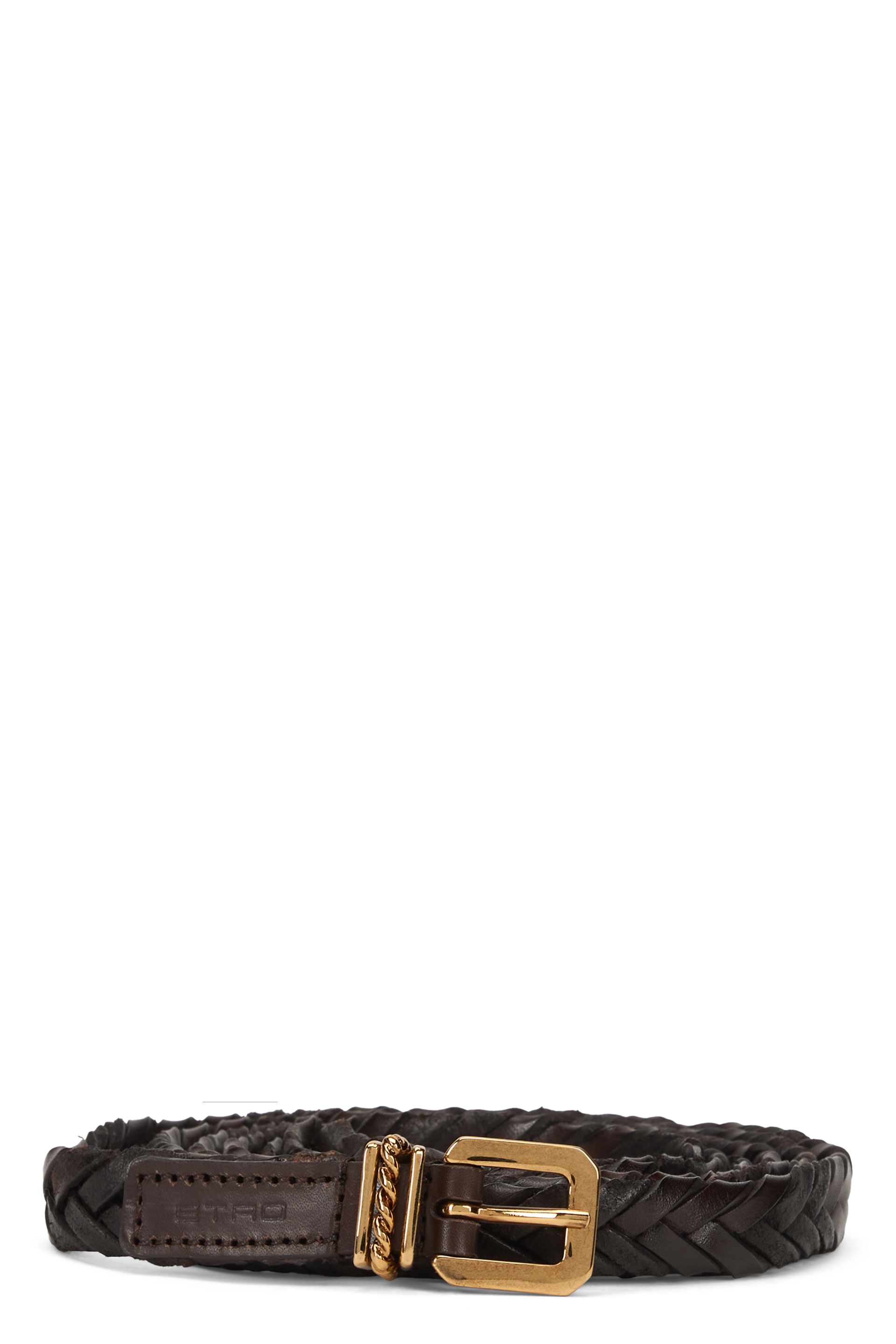Braided leather belt