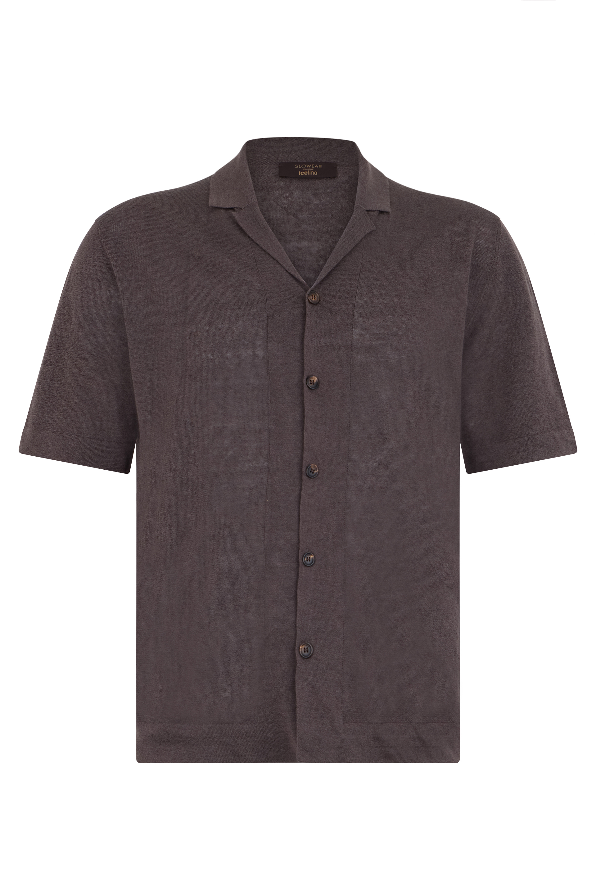 Shirt with Short Sleeves in linen mixed cotton