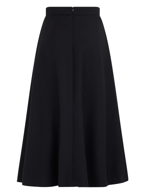 Wool midi flared dress