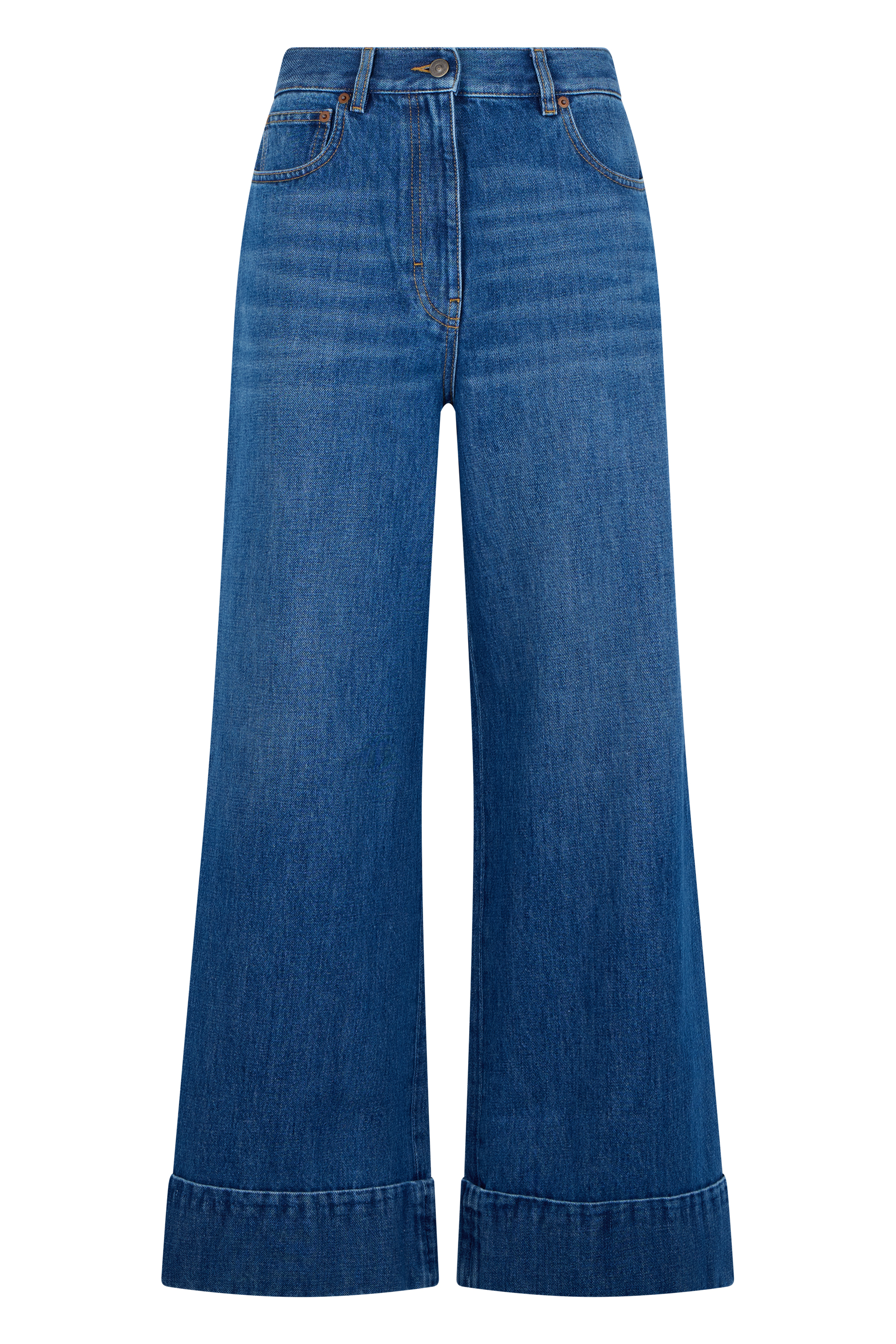 Cotton flared jeans