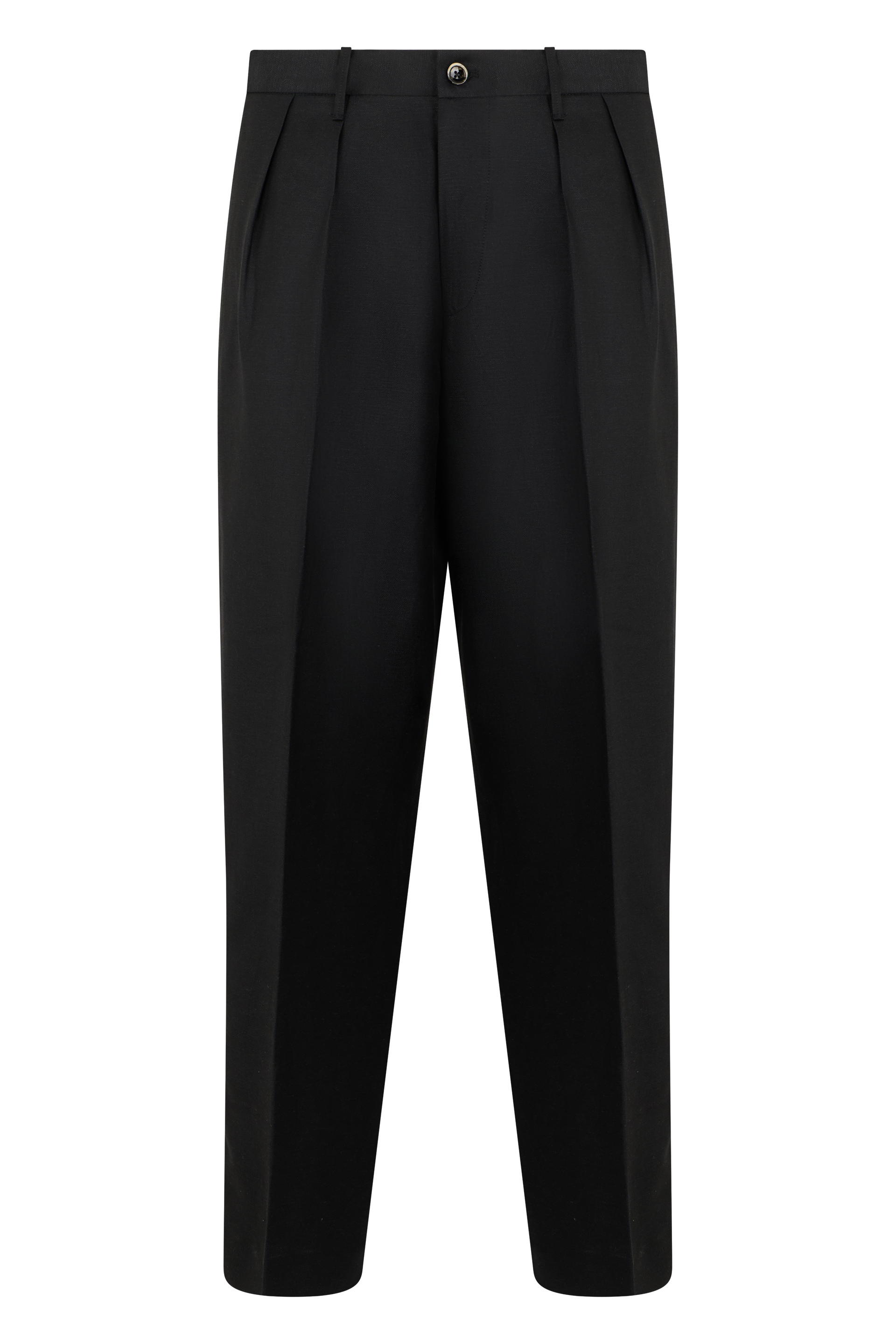 Trousers in a mix of wool and linen