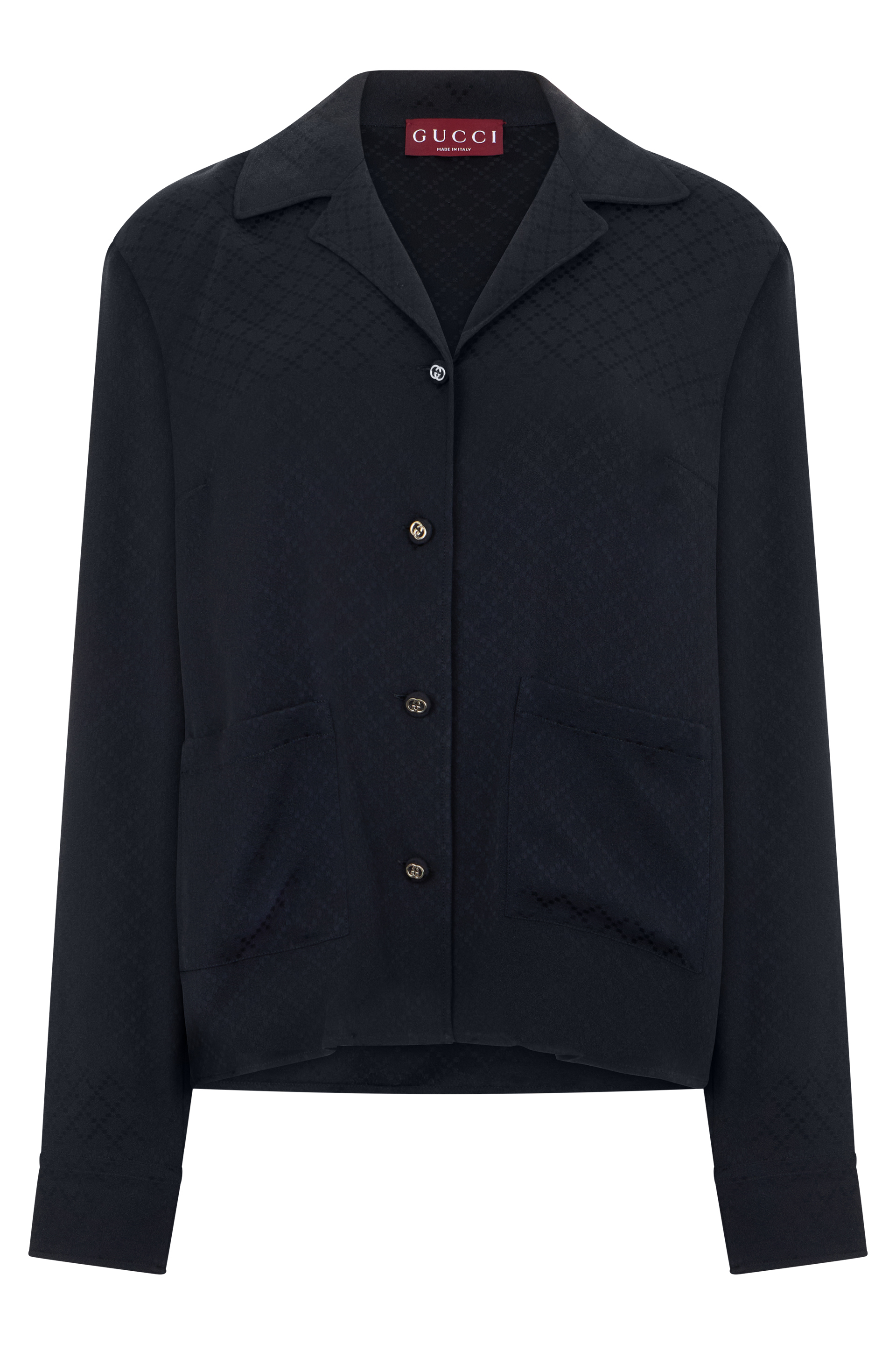 Shirt in silk blend jacquard