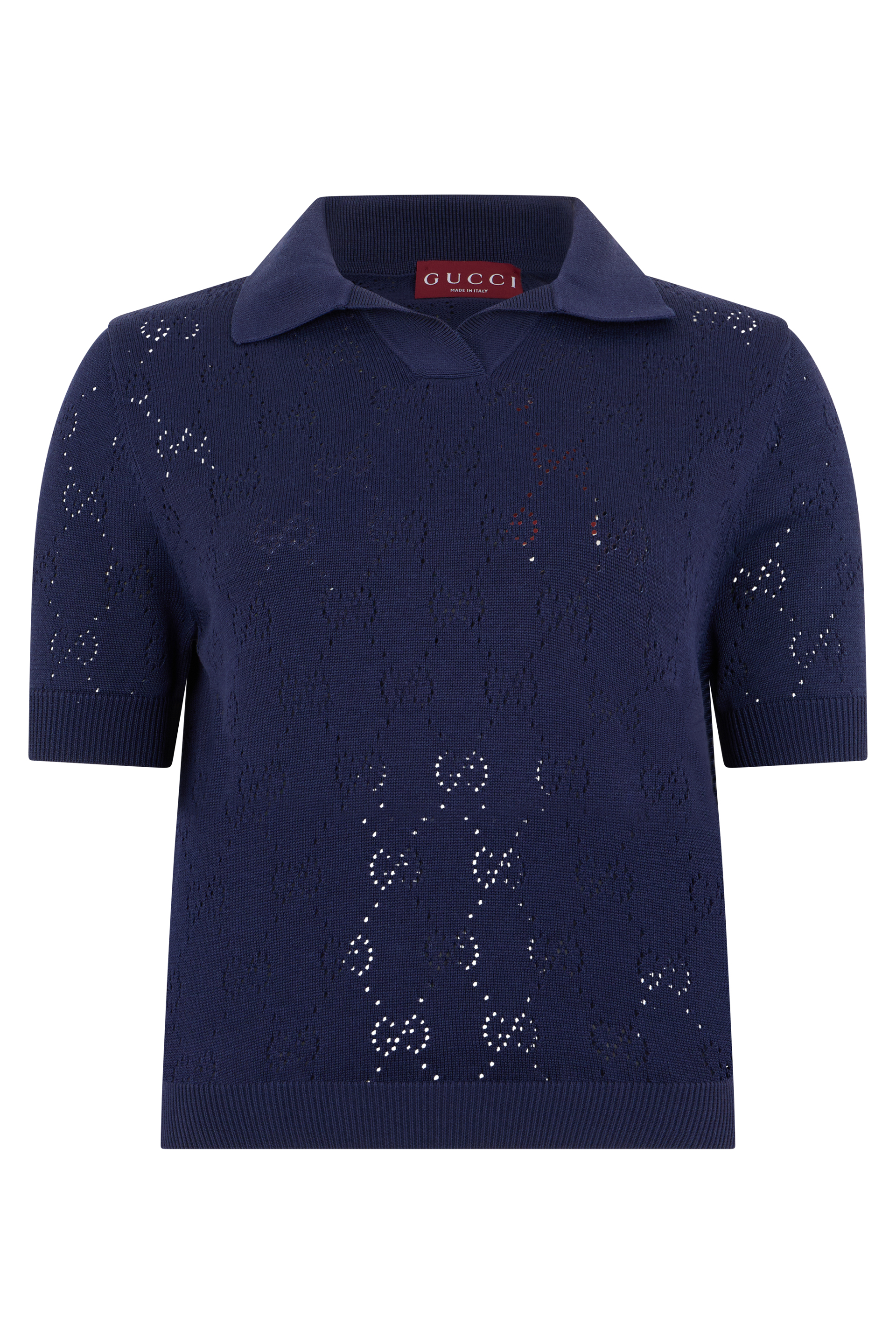 Cotton polo monogram