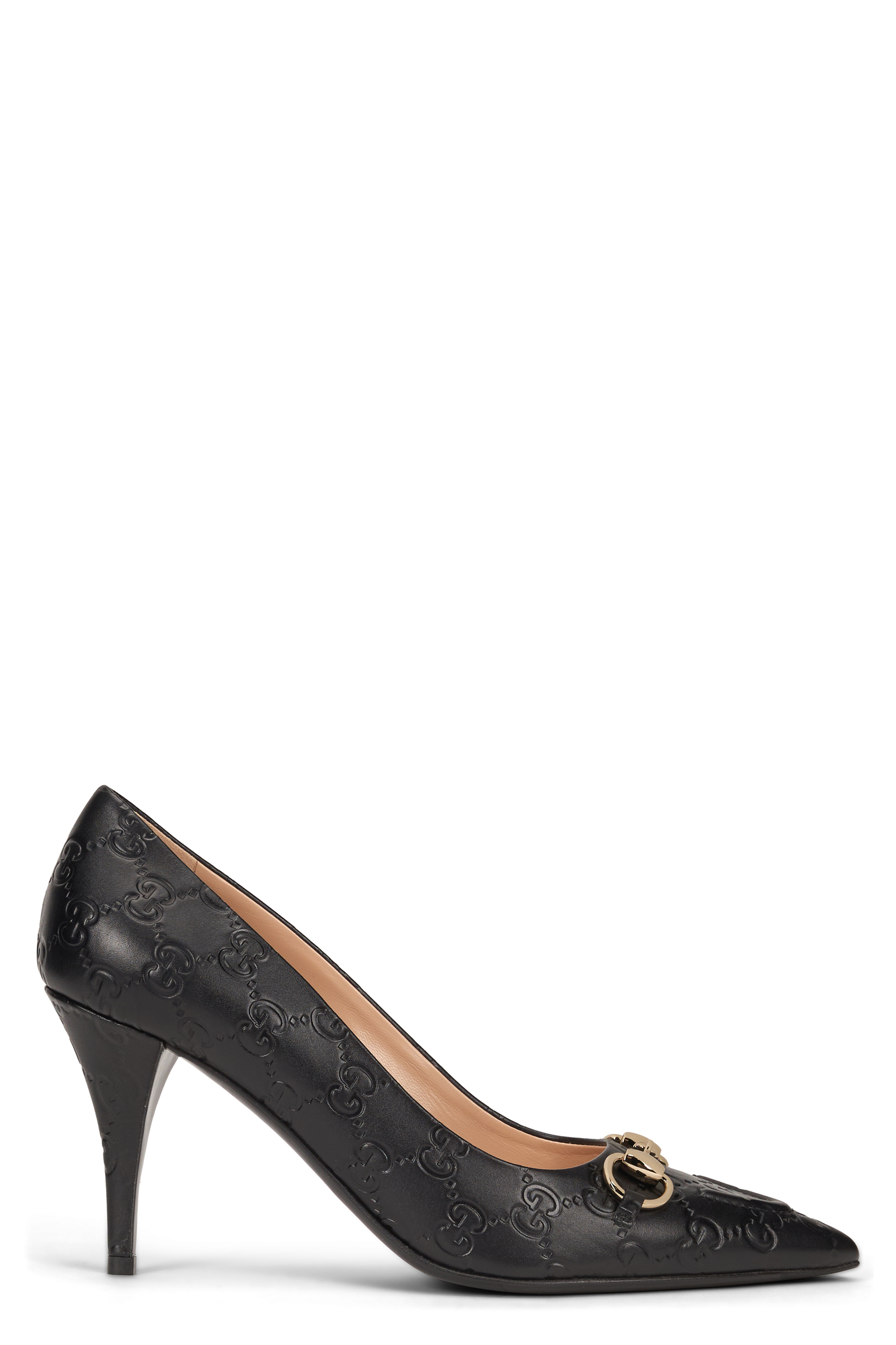 Décolleté Erin Gucci in leather with monogram