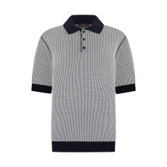 Cotton knitted polo