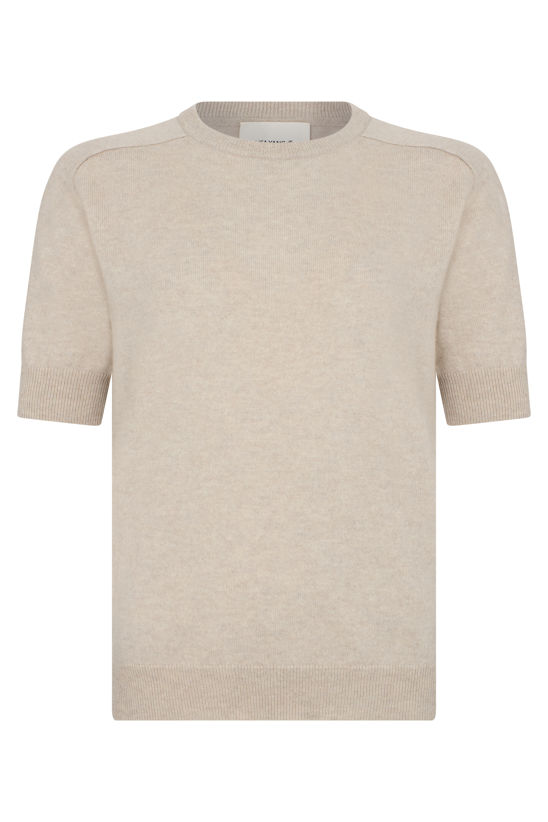 Short sleeve sweater in cashmere