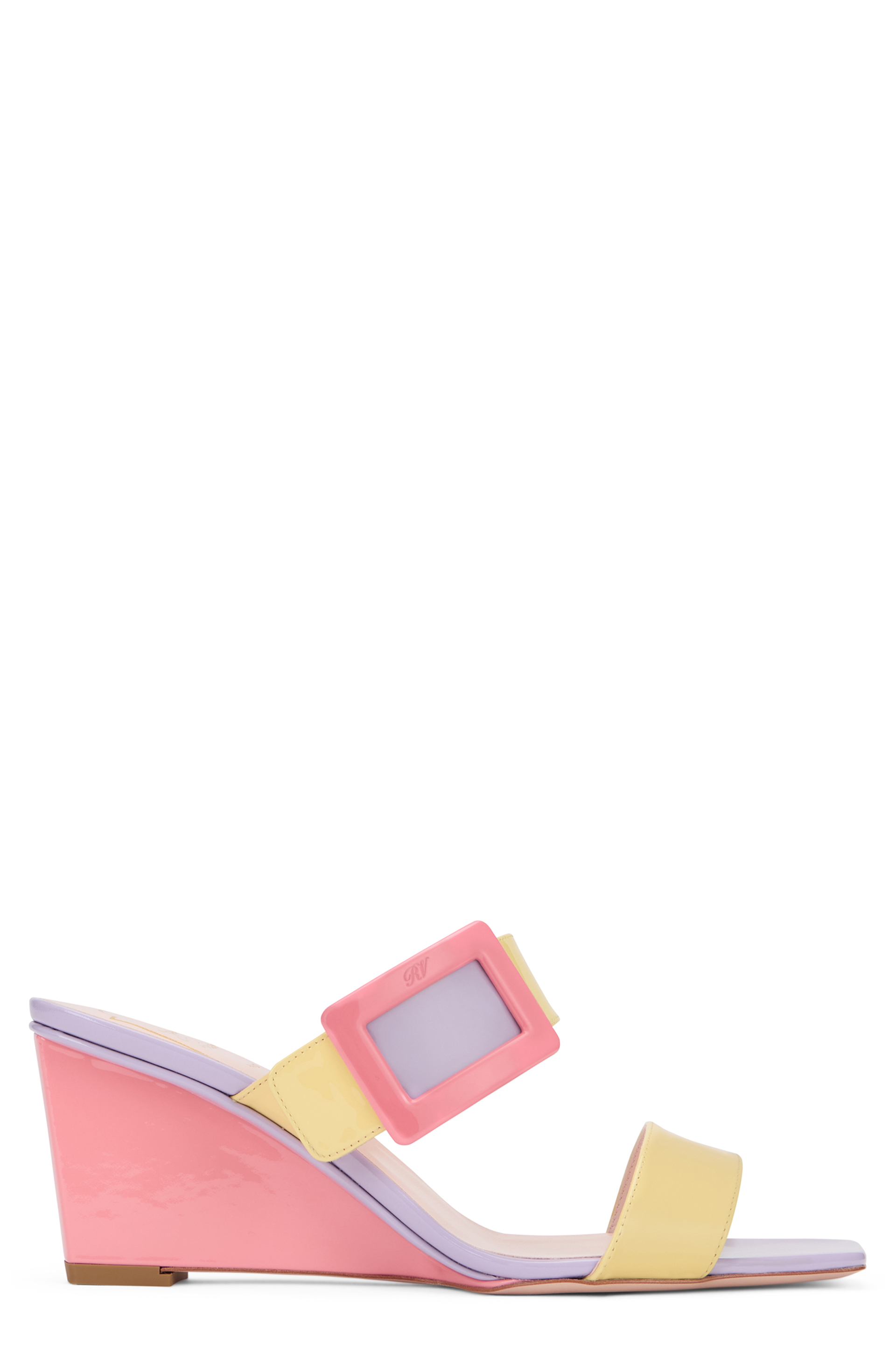 Mule Wedge Belle Vivier in patent leather